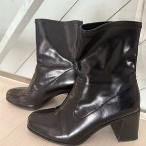 Black Vegan Leather Boots